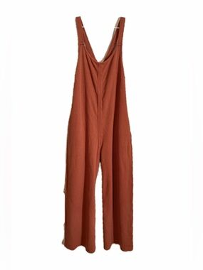 SHEIN Burnt Orange Wide-Leg Jumpsuit